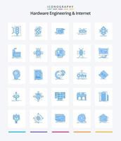 Creative Hardware Engineering And Internet 25 Blue icon pack  Such As gen. advanced. network. engineering. circuit vector