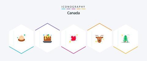 Canada 25 Flat icon pack including jungle. mammal. canada. elk. animal vector