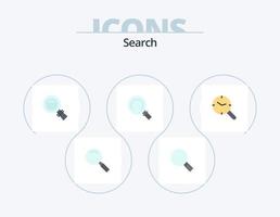 buscar plano icono paquete 5 5 icono diseño. . investigación. vector