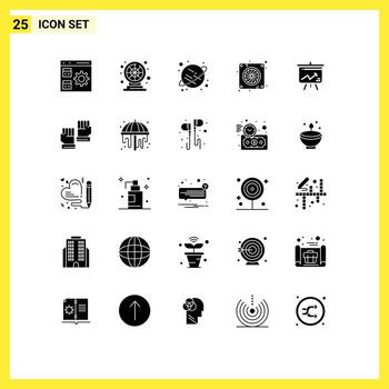 25 Solid Glyph concept for Websites Mobile and Apps display hardware play fan computer Editable Vector Design Elements