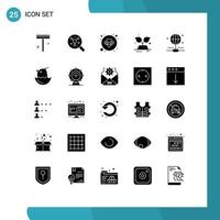 25 Creative Icons Modern Signs and Symbols of share connection knowledge save trees Editable Vector Design Elements