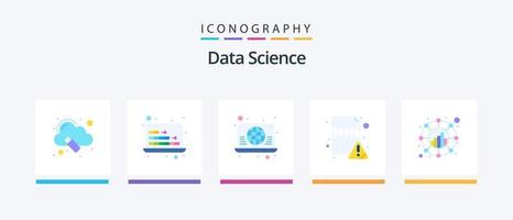 datos Ciencias plano 5 5 icono paquete incluso análisis. archivo. conectar. error. web. creativo íconos diseño vector