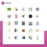 Stock Vector Icon Pack of 25 Line Signs and Symbols for global internet check helpdesk to do Editable Vector Design Elements