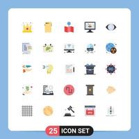 Set of 25 Modern UI Icons Symbols Signs for degrees ecommerce camera computer pin Editable Vector Design Elements