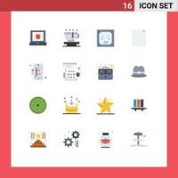 16 Universal Flat Colors Set for Web and Mobile Applications calendar creative envelope mobile file Editable Pack of Creative Vector Design Elements