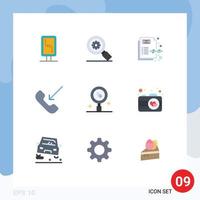 Set of 9 Modern UI Icons Symbols Signs for medical research concept phone mobile Editable Vector Design Elements