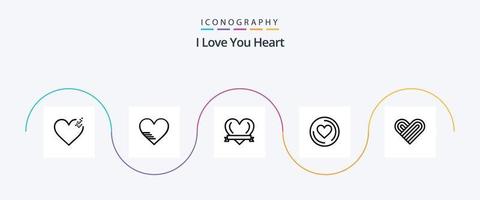 Heart Line 5 Icon Pack Including . valentine. love. love. love vector