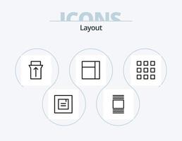 Layout Line Icon Pack 5 Icon Design. . slide. view vector