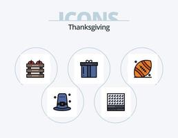 Thanksgiving Line Filled Icon Pack 5 Icon Design. leg. food. thanksgiving. dinner. holiday vector