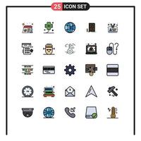 25 Creative Icons Modern Signs and Symbols of employee wood irish closed world Editable Vector Design Elements