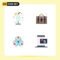 Universal Icon Symbols Group of 4 Modern Flat Icons of alcohol medical handbag hobby ecommerce Editable Vector Design Elements