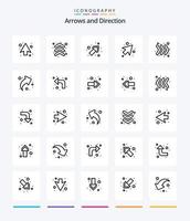 Creative Arrow 25 OutLine icon pack  Such As left. reload. right. arrows. up vector