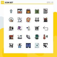 Set of 25 Modern UI Icons Symbols Signs for page data laptop arrows game Editable Vector Design Elements