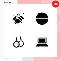 Modern Set of Solid Glyphs Pictograph of agreement sport house tablet computers Editable Vector Design Elements