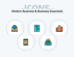 Modern Business And Business Essentials Line Filled Icon Pack 5 Icon Design. ipad. device. business. computer. online vector