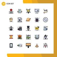 25 Creative Icons Modern Signs and Symbols of progress function hr computer sweep Editable Vector Design Elements