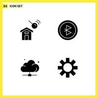 Solid Glyph Pack of Universal Symbols of city network search signal technology Editable Vector Design Elements