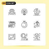 9 Creative Icons Modern Signs and Symbols of camposs smart chemistry home cctv Editable Vector Design Elements