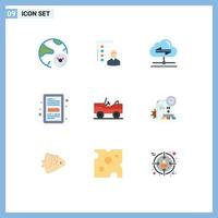 Stock Vector Icon Pack of 9 Line Signs and Symbols for book send employee cloud skills Editable Vector Design Elements