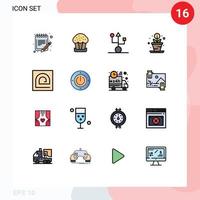 16 Universal Flat Color Filled Line Signs Symbols of block process easter creative hardware Editable Creative Vector Design Elements