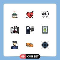 9 Creative Icons Modern Signs and Symbols of devices web artificial print blue Editable Vector Design Elements