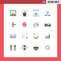 16 User Interface Flat Color Pack of modern Signs and Symbols of settings left image arrow user Editable Pack of Creative Vector Design Elements