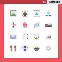 16 User Interface Flat Color Pack of modern Signs and Symbols of settings left image arrow user Editable Pack of Creative Vector Design Elements