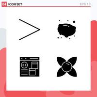 Universal Icon Symbols Group of Modern Solid Glyphs of arrow develop food app bloom Editable Vector Design Elements