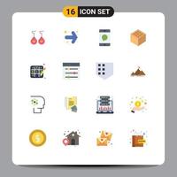 16 Universal Flat Color Signs Symbols of interface hobby devices hobbies edge Editable Pack of Creative Vector Design Elements