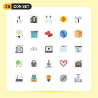 25 Creative Icons Modern Signs and Symbols of technology navigator earplugs navigation compass Editable Vector Design Elements