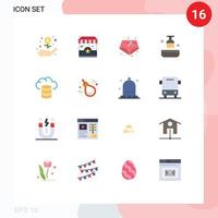 16 Flat Color concept for Websites Mobile and Apps gallo cloud summer backup hair Editable Pack of Creative Vector Design Elements