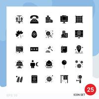 25 Creative Icons Modern Signs and Symbols of popup device conversation monitor hotel Editable Vector Design Elements
