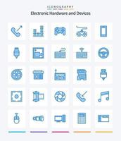 Creative Devices 25 Blue icon pack  Such As charge. tablet. controller. phone. devices vector