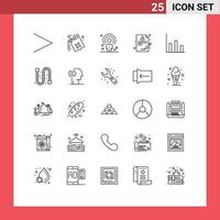 25 Thematic Vector Lines and Editable Symbols of moderate finance human doctor medical Editable Vector Design Elements
