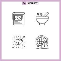 4 Creative Icons Modern Signs and Symbols of cleander plants brosher medicinal herbs brightness Editable Vector Design Elements