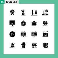 Stock Vector Icon Pack of 16 Line Signs and Symbols for height development entertainment develop bad Editable Vector Design Elements