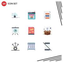 9 Creative Icons Modern Signs and Symbols of audio presentation online store board strategy Editable Vector Design Elements