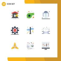 User Interface Pack of 9 Basic Flat Colors of gas navigation fashion direction source code Editable Vector Design Elements