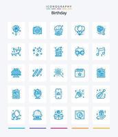 Creative Birthday 25 Blue icon pack  Such As gift. birthday. beer. party. birthday vector