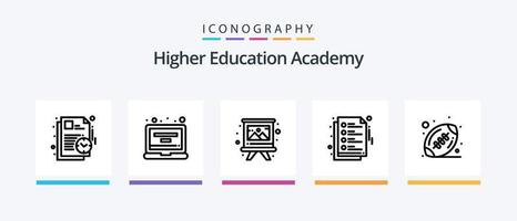 Academy Line 5 Icon Pack Including school. growth. engineering. education. study. Creative Icons Design vector