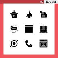 9 Creative Icons Modern Signs and Symbols of gravity grid feature smile bubble Editable Vector Design Elements