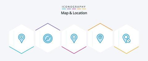 mapa y ubicación 25 azul icono paquete incluso ubicación. mapa. ubicación. ubicación. menos vector