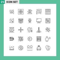 Pictogram Set of 25 Simple Lines of keyboard talk green message chat Editable Vector Design Elements