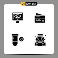 Set of Modern UI Icons Symbols Signs for computer space card pay shop Editable Vector Design Elements