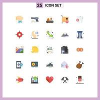 Group of 25 Flat Colors Signs and Symbols for medical pci camp hardware computers Editable Vector Design Elements