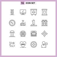 16 Thematic Vector Outlines and Editable Symbols of preserves canned device interior drawer Editable Vector Design Elements