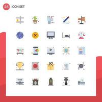 Set of 25 Modern UI Icons Symbols Signs for computing navigation customize directions pencil Editable Vector Design Elements