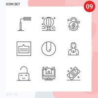 9 Thematic Vector Outlines and Editable Symbols of wireframe links sky layout heart Editable Vector Design Elements