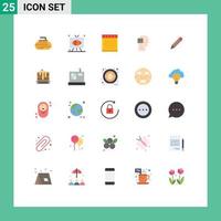 Set of 25 Modern UI Icons Symbols Signs for study business television success user Editable Vector Design Elements