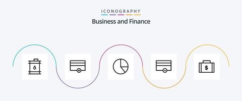 Finance Line 5 Icon Pack Including finance. bag. chart. minus. money vector